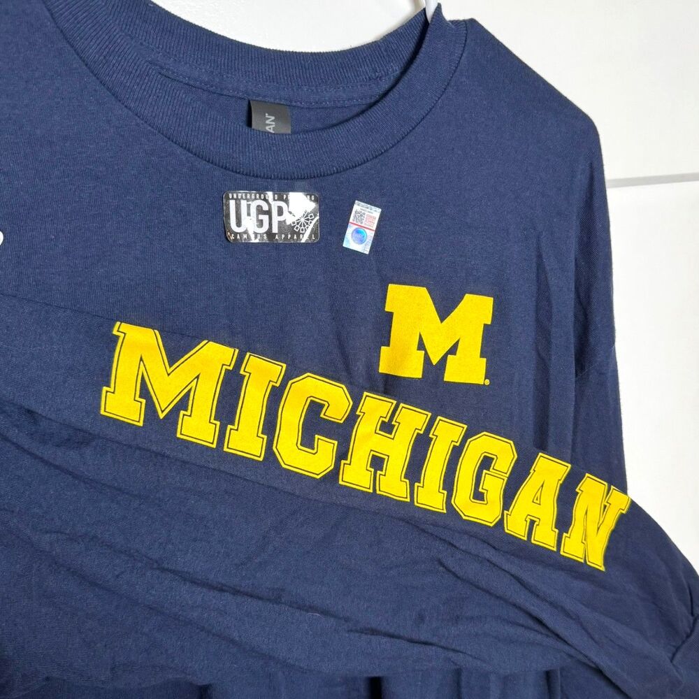 Michigan Wolverines Mens XL Long Sleeve T Shirt U of M Football Game Day NWT
